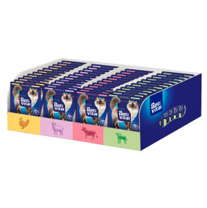 OPTIVITAL Tasty shreds in gravy with chicken, beef, lamb and veal - nassfutter für Katzen - 112x85g