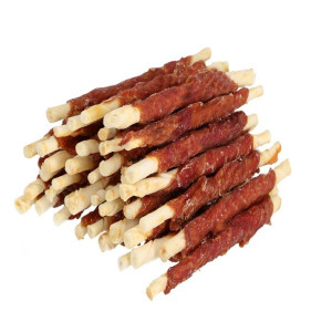 HILTON Duck wrap white rawhide stick - hundekauartikel - 500g