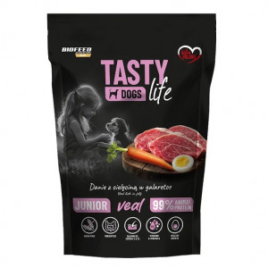 BIOFEED Tasty Dogs Life Junior Veal - Nassfutter für Hunde - 500g