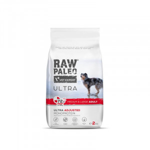 RAW PALEO Ultra Medium&Large Adult Beef – Trockenfutter für Hunde – 10 kg