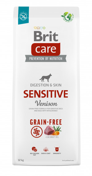 BRIT Care Sensitive Venison - Trockenfutter für Hunde - 12 kg