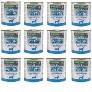 FARMINA Vet Life Dog Hypoallergenic Duck&Potato – Nassfutter für Hunde – 12 x 300 g