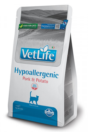 FARMINA VET Life Hypoallergenic Feline Pork & Potato - Trockenfutter für Katzen - 1,5 kg