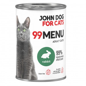 JOHN DOG 99 Menu Rabbit - nassfutter für Katzen - 400g