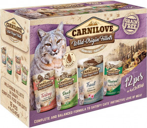 CARNILOVE Cat Wild Origin Fillets - Nassfutter für Katzen - 12x85g 