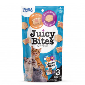 INABA Juicy Bites Crab and Scallop - Katze behandeln - 3x11,3 g