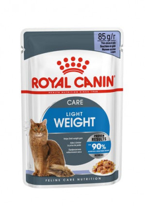 ROYAL CANIN FCN Light Weight Care in Gelee - Nassfutter für ausgewachsene Katzen - 12x85g 