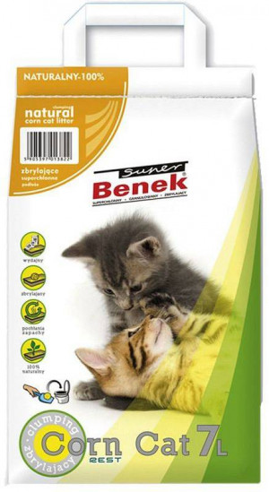 CERTECH Super Benek Corn Cat - Katzenstreu Meis klumpend 7l