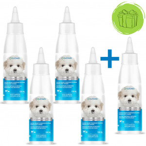 EUROWET Augenreiniger - Lösung zur Augenreinigung für Hunde und Katzen - 100 ml - 4+1 GRATIS!