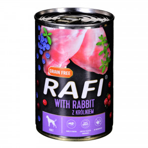 Dolina Noteci RAFI Kaninchen, Blaubeere, Cranberry - Nasses Hundefutter 400 g 