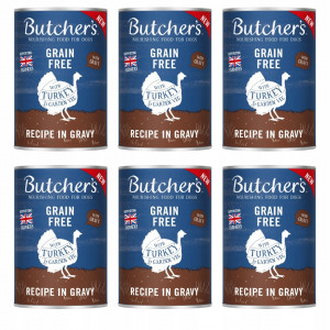 BUTCHER'S Original Recipe in gravy Kawałki z indykiem w sosie - mokra karma dla psa - 6x400g