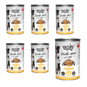 TUF TUF Meaty chunks with poultry - Nassfutter für Hunde - 6x1250g