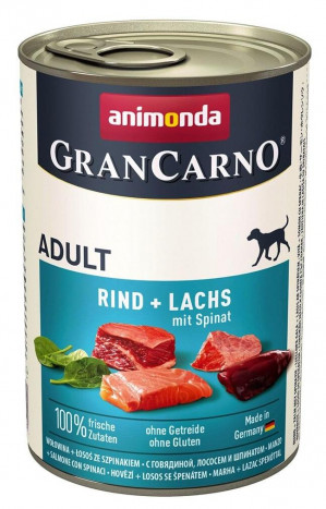 ANIMONDA GranCarno Adult Salmon and spinach - nassfutter für Hunde - 400g