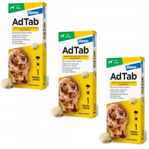 ELANCO AdTab Floh- und Zeckentabletten für Hund (>11-22 kg) - 3x(1x 450mg)