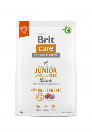 BRIT Care Hypoallergenic Junior Large Breed Lamb - Trockenfutter für Hunde - 3 kg