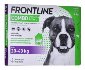 Frontline Combo Spot-on L - Parasitentropfen für Hunde - 3 x 2,68 ml