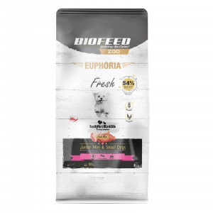 BIOFEED Euphoria Fresh Junior Mini & Small Turkey with rabbit - trockenfutter für Hunde - 8kg
