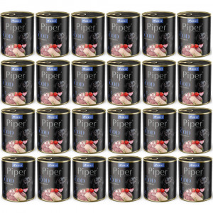 DOLINA NOTECI Piper Animals mit Kabeljau und Tomate - Nassfutter für Hunde - 24x800g