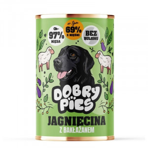 DOBRY PIES Lamb with eggplant - Nassfutter für Hunde - 400g