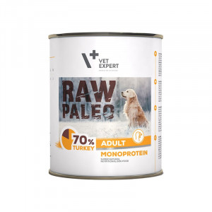 RAW PALEO Adult Monoprotein Turkey – Nassfutter für Hunde – 800 g