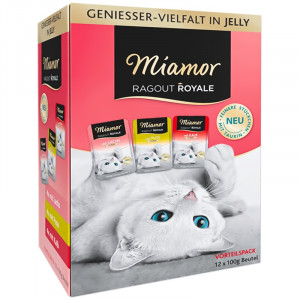 MIAMOR Ragout Royale Adult Mix in jelly - nassfutter für Katzen - 12x100g 