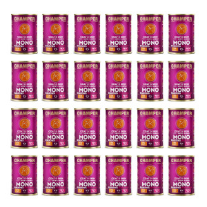 CHAMPER Coat & Skin Monoprotein Rind – Nassfutter für Hunde – 24×400 g