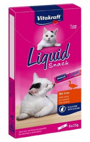 VITAKRAFT Liquid Snack Duck - Katze behandeln - 6 x 15g
