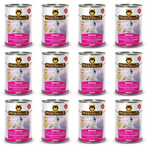 WOLFSBLUT VetLine Hypoallergenic Horse - Nassfutter für Hunde - 12x395g