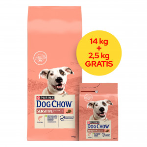 PURINA Dog Chow Sensitive Salmon - trockenfutter für Hunde - 14 + 2,5kg