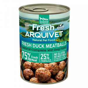 ARQUIVET Frische Fleischbällchen mit Ente, Süßkartoffel und Orange – Nassfutter für Hunde – 400 g