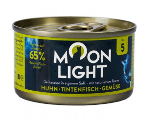 MOONLIGHT Dinner Nr 5 Chicken, squid and vegetables - nassfutter für Katzen - 80g