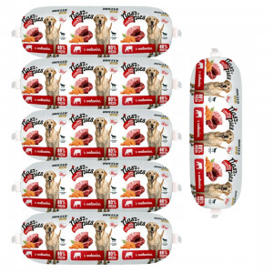 BIOFEED Nasz Pies Fleischwurst mit Rind – Nassfutter für Hunde – 6x1 kg