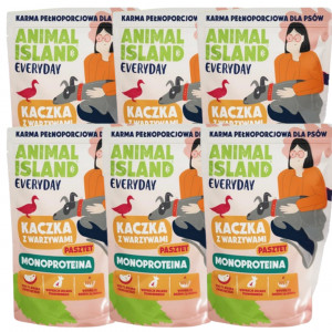 ANIMAL ISLAND Everyday Monoprotein Ente - Nassfutter für Hunde - 6x300 g