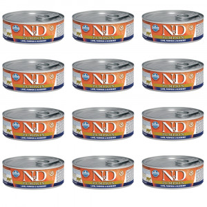 FARMINA N&D Pumpkin Lamb, Pumpkin & Blueberry – Nassfutter für Katzen – 12 x 70 g