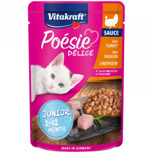 VITAKRAFT POESIE DELICE JUNIOR Truthahn - Nassfutter für Katzen - 85 g