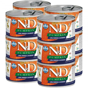FARMINA N&D Puppy Lamb&Pumpkin&Blueberry - Nassfutter für Hunde - 12x140 g