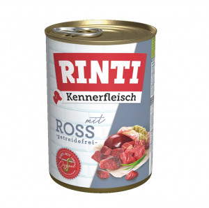 RINTI Kennerfleisch Horse - Nassfutter für Hunde - 400g