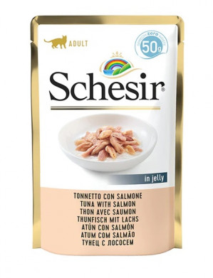 SCHESIR in jelly Tuna with salmon - nassfutter für Katzen - 50 g