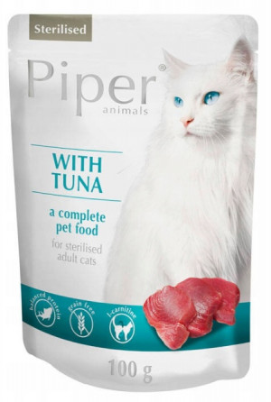 DOLINA NOTECI Piper Sterilised Tuna - Nassfutter für Katzen - 100 g 