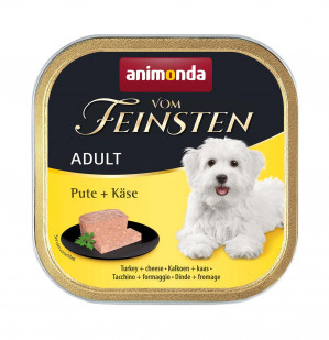ANIMONDA Vom Feinsten Turkey with cheese - Nassfutter für Hunde - 150g