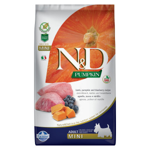 FARMINA N&D Pumpkin Lamb&Blueberry Mini Adult - Trockenfutter für Hunde - 7 kg