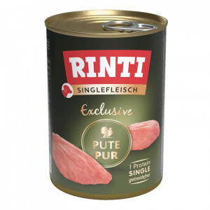 RINTI Singlefleisch Exclusive Turkey - Nassfutter für Hunde - 400g