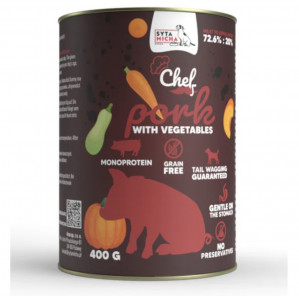 SYTA MICHA Chef Pork with vegetables - Nassfutter für Hunde - 400g