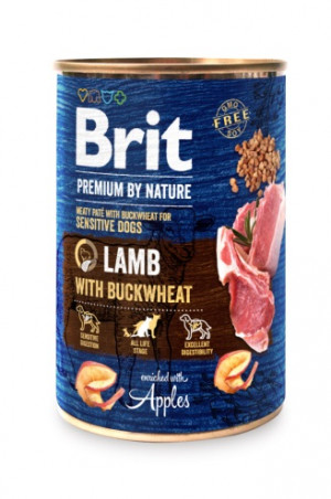 BRIT Premium by Nature Lamb with buckwheat - nassfutter für Hunde - 400g