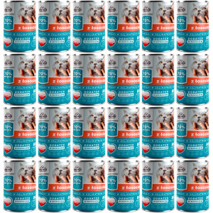 FRENDI mit Lachs Stückchen in feiner Soße – Nassfutter für Katzen – 24x400g