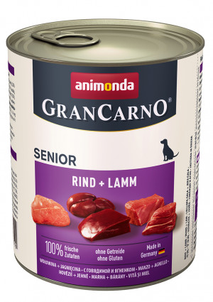 ANIMONDA GranCarno Senior Beef and lamb - Nassfutter für Hunde - 800g
