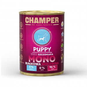 CHAMPER Puppy Beef - Nassfutter für Hunde - 400g