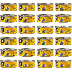 3COTY Chicken with spirulina Senior - nassfutter für Katzen - 24x80g