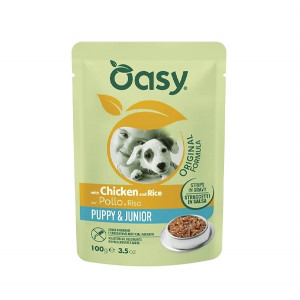 OASY Strips in Gravy Puppy & Junior with Chicken and rice - Nassfutter für Hunde - 100g