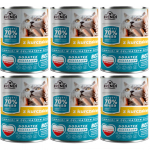 FRENDI Stücke in Soße mit Huhn - Nassfutter für Katzen - 6x800g